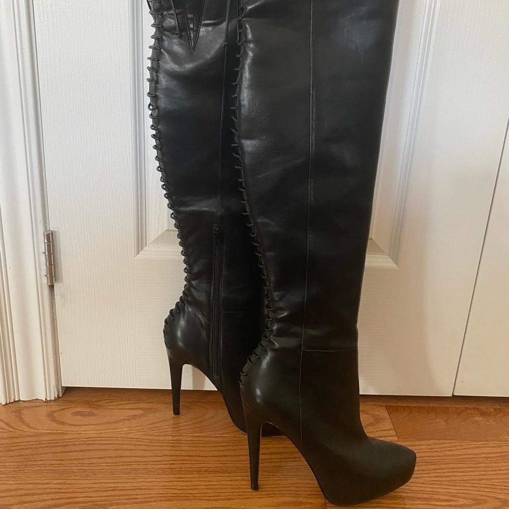 Aldo leather thigh highs